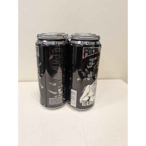 The Alchemist Focal Banger 4 EMPTY Beer Cans Lot & Carrier VT IPA Craft Brewery - Picture 2 of 6